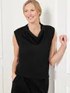 Talbots Plus Size - Airknit Stretch Cowl-neck Tank Top - Black - 2x