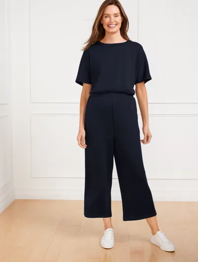 Talbots Plus Size - Airknit Stretch Crewneck Jumpsuit Dress - Blue - X