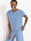 Talbots Plus Petite - Airknit Stretch Crewneck T-shirt - Dark Marine - 3x  In Dark Marine