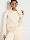 Talbots Plus Size - Airknit Stretch Funnel Neck Pullover Sweater - Ivory - 3x  In Ivory