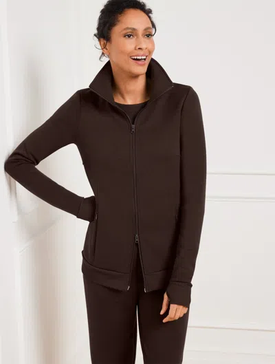 Talbots Plus Size - Airknit Stretch Jacket - Coffee Bean - 1x  In Coffee Bean