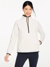 Talbots Plus Size - Airknit Stretch Mesh Half-zip Pullover Sweater - Ivory - 3x  In White