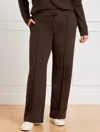 Talbots Plus Size - Airknit Stretch Pintuck Wide Leg Pants - Coffee Bean - 1x
