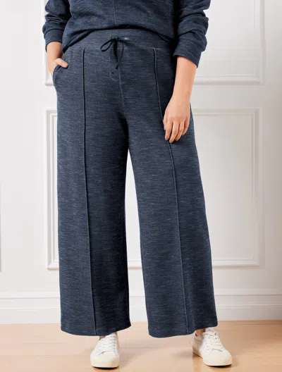 Talbots Airknit Stretch Wide Leg Pants - Indigo Heather - Xl