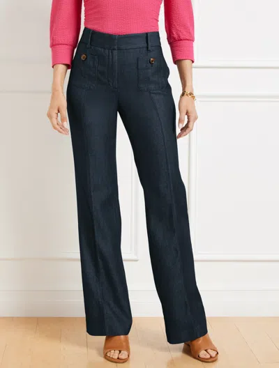Talbots Plus Size - Boot Leg Pants - Refined Denim - Dark Blue - 22