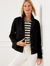 Talbots Plus Size - Brushed Knit Jacket - Black - 18  In Black
