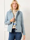 Talbots Plus Size - Brushed Twill Shirt Jacket - Blue Wave - 24  In Blue Wave