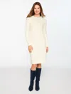 Talbots Plus Size - Cable Knit Shift Dress - Ivory - 3x  In White