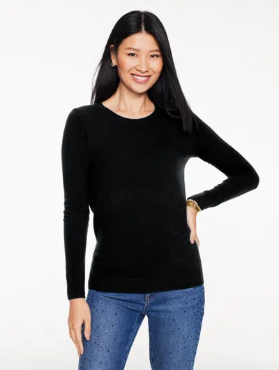 Talbots Plus Size - Cashmere Crewneck Sweater - Black - 2x