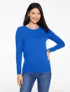 Talbots Plus Size - Cashmere Crewneck Sweater - Blue Majesty - 3x