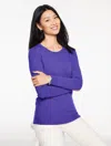 Talbots Plus Size - Cashmere Crewneck Sweater - Brilliant Purple - 2x