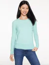 Talbots Plus Size - Cashmere Crewneck Sweater - Dusty Ice Green - 3x