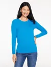 Talbots Plus Size - Cashmere Crewneck Sweater - Pond Blue - 3x