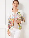 Talbots Plus Size - Charming Cardigan Sweater - Coastal Scenic - White - 2x