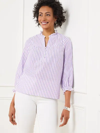 Talbots Petite - Charming Stripe Top - Deep Lavender - Xl