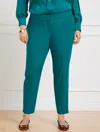 Talbots Plus Size - City Twill Slim Ankle Pants - Dark Teal - 24  In Dark Teal