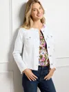 Talbots Plus Petite - Collarless Jean Jacket - White - 3x  In White