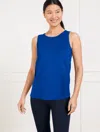 Talbots Plus Size - Cool Slub Active Sleeveless Tank Top - Blue Majesty - 2x