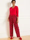 Talbots Plus Size - Cotton Sleep Set - Tinsel Tartan - Red - 3x  In Red