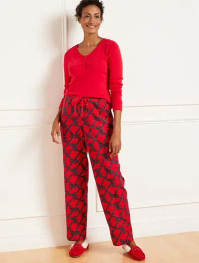 Talbots Plus Size - Cotton Sleep Set - Tinsel Tartan - Red - 3x