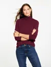 Talbots Cotton Turtleneck Top - Rich Burgundy - 1x
