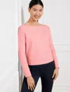 Talbots Plus Size - Cozy Crush Two-way Pullover Sweater - Pink Lemonade Heather - 3x