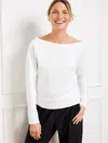 Talbots Plus Size - Cozy Crush Two-way Pullover Sweater - White - 3x  In White