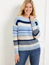 Talbots Plus Size - Crewneck Sweater - Multi Marl - Chambray - 3x - 100% Cotton  In Blue