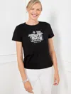 Talbots Plus Size - Crewneck T-shirt - Monte Carlo - Black - 2x