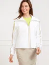 Talbots Plus Size - Crinkle Weave Jacket - White - 3x