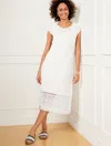 Talbots Plus Petite - Crochet Midi Dress - White - 2x  In White