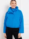 Talbots Plus Size - Cropped Puffer Jacket - Bold Blue - 2x  In Bold Blue