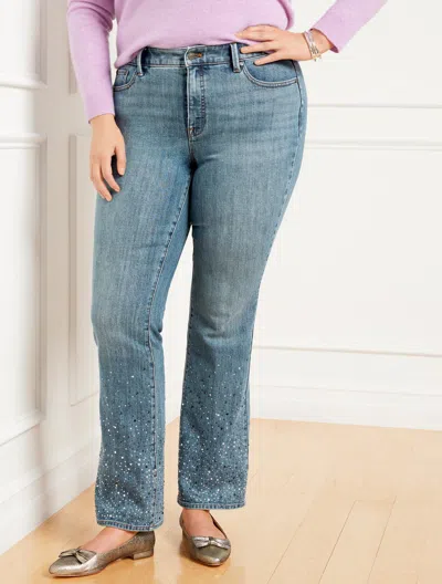 Talbots Crystal Hem Barely Boot Jeans - Riley Wash - 22