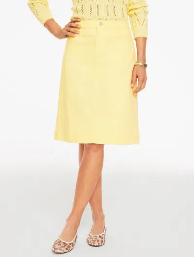 Talbots Plus Size - Denim A-line Skirt - Daisy - 22  In Yellow