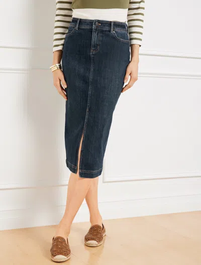 Talbots Plus Size - Denim Midi Skirt - Corsica Wash - 22