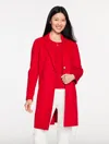 Talbots Plus Size - Double Face Wool Blend Coat - Red - 24  In Red