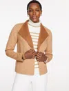 Talbots Plus Size - Double Face Wool Blend Swing Jacket - Camel Heather/sierra Brown - 24  In Brown