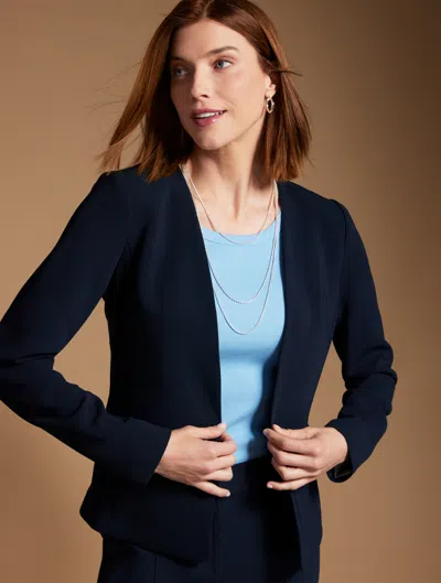 Talbots Easy Travel Open Front Jacket - Blue - 22