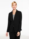 Talbots Plus Size - Easy Travel Shawl Collar Jacket - Black - 24  In Black
