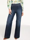 Talbots Plus Size - Flare Leg Pull-on Travel Jeans - Beekman Wash - 3x