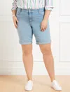 Talbots Plus Size - Girlfriend Denim Shorts - Highland Wash - 24  In Highland Wash