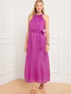 Talbots Plus Size - Halter Maxi Dress - Violet Sunset - 1x