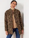 Talbots Misses - Leopard Wool Blend Coat - Camel/black/brown - Xl  In Camel,black,brown