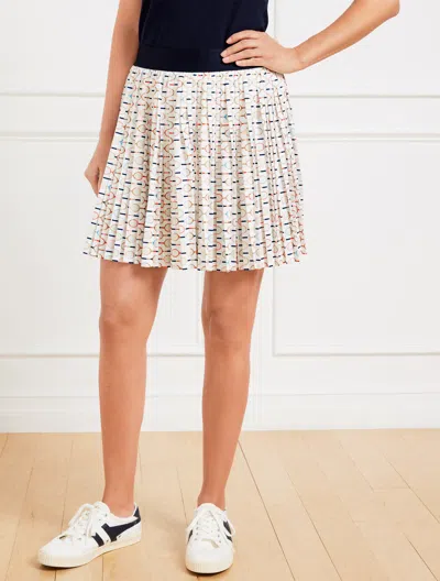 Talbots Plus Petite - Lightweight Piquã© Skort - Tennis Racket - White - 1x