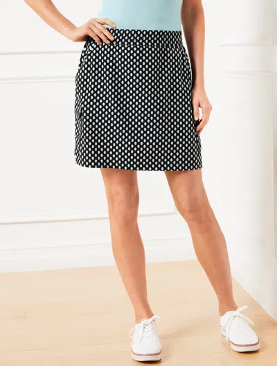 Talbots Petite - Lightweight Woven Stretch Cargo Skort - Shadow Boxes - Black - Small
