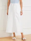 Talbots Plus Size - Linen Drawstring Skirt - White - X  In White