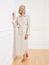 Talbots Plus Petite - Cross-dyed Linen Shirtdress - Beige - Beige/white - 3x  In Beige,white