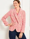 Talbots Plus Size - Lovely Tweed Blazer - Red/tan - 22  In Red,tan