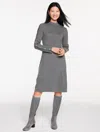 Talbots Plus Size - Merino Wool Scallop Fit & Flare Dress - Shadow Heather - X