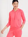 Talbots Plus Petite - Modal French Terry Half-zip Hoodie - Pink Lemonade - X  In Pink Lemonade